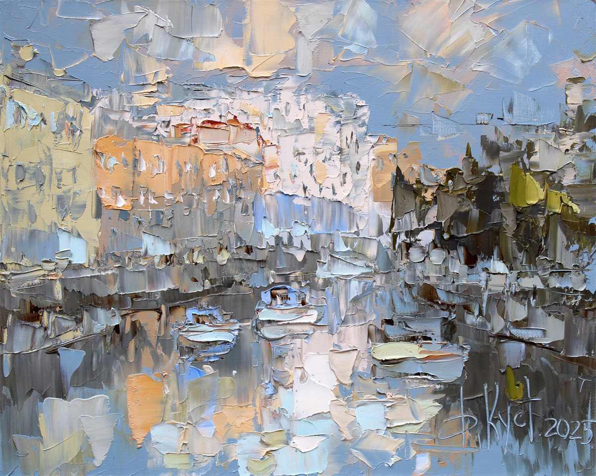 Художник Дмитрий Кустанович. Этюд на канале Грибоедова, 40х50 см, 2025