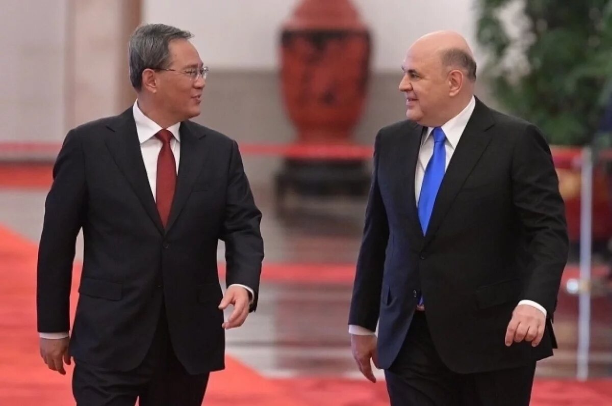    Михаил Мишустин и Ли Цян.