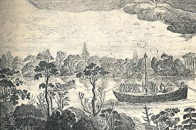    Струг на Волге. Фото: АиФ в Самаре/ Рис. Из книги А. Олеария.