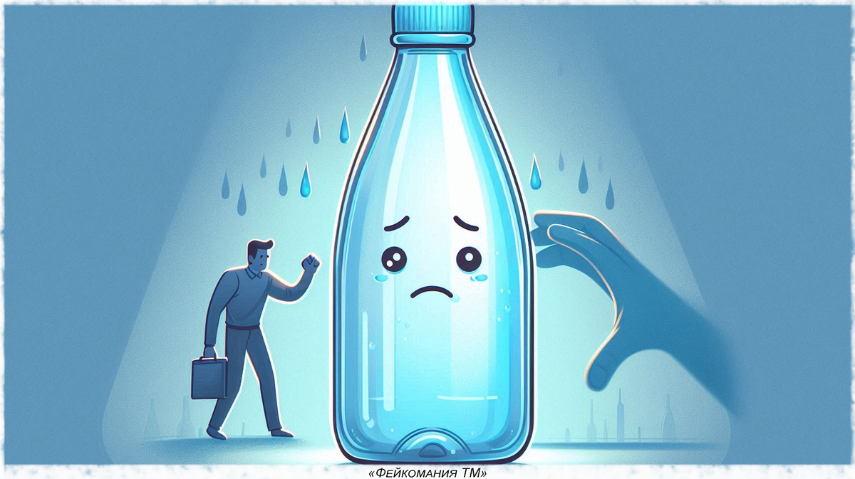 Бутылка воды с напоминанием