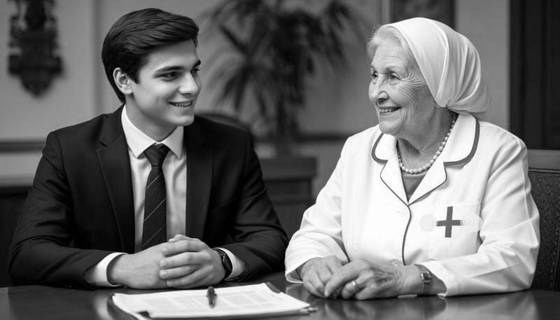 Допрос матушки Соломониды работником советской прокуратуры