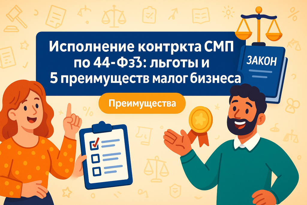    Исполнение контракта СМП по 44-ФЗ: льготы и 5 преимуществ малого бизнеса