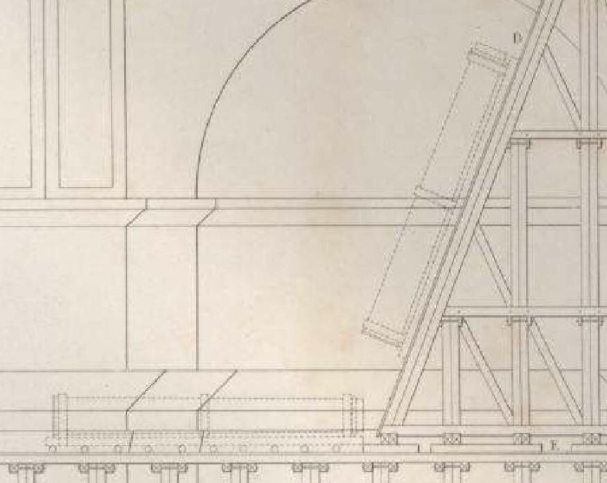 Фрагмент 1 Колонна на тележке с роликами и колонна на санях