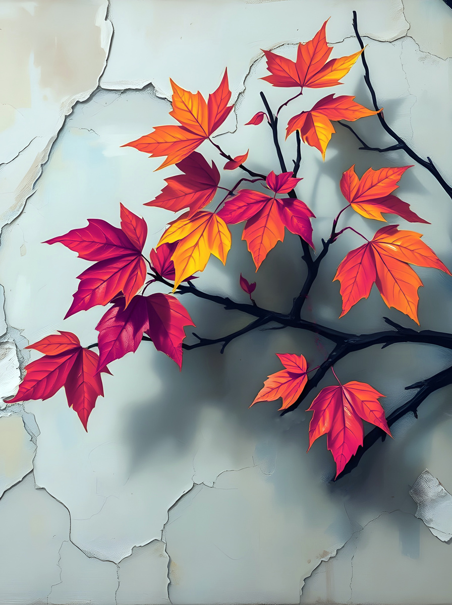 Конец осени. Иллюстрация создана с помощью нейросети Flux Schnell и программы Photoshop.