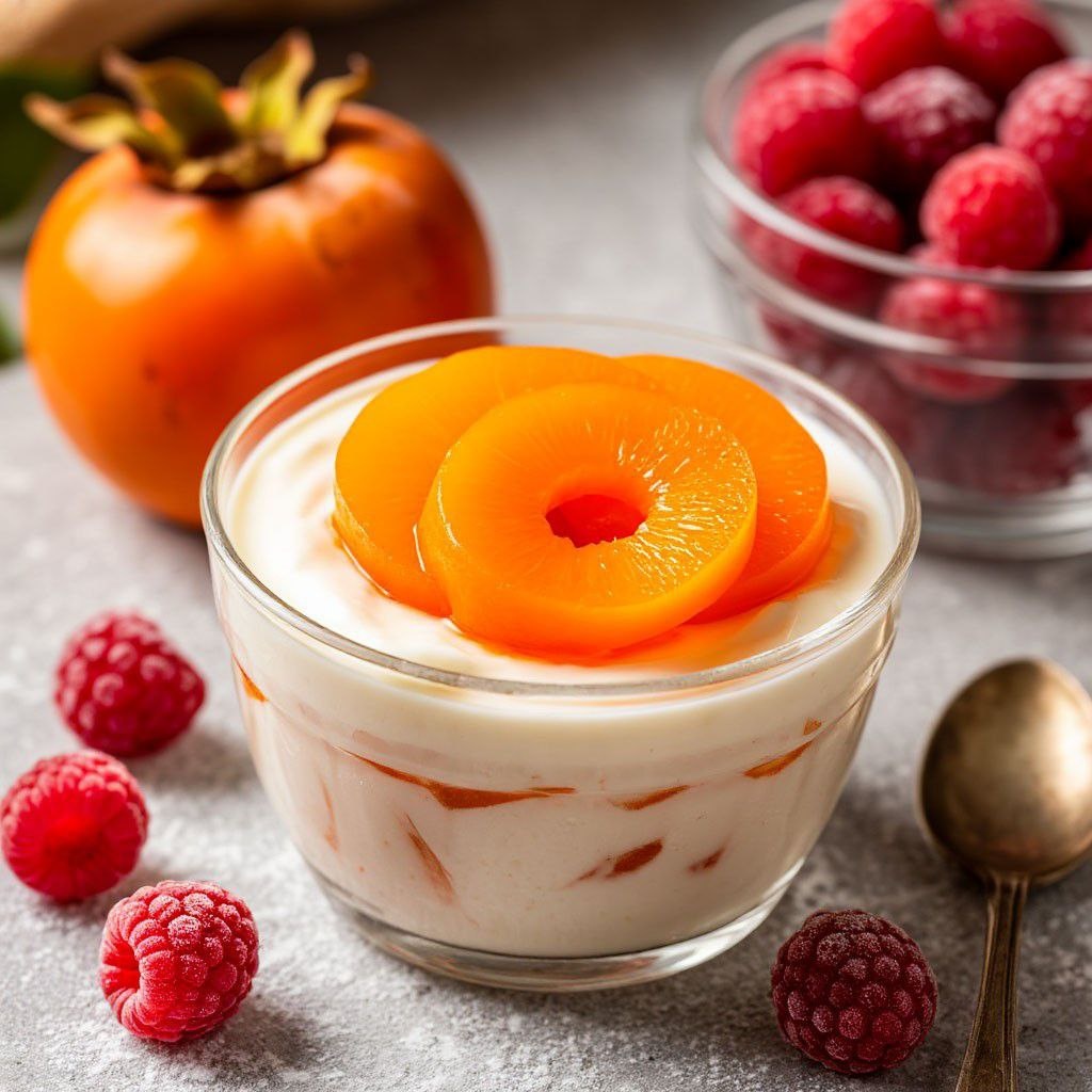 Домашний йогурт из топленого молока с хурмой