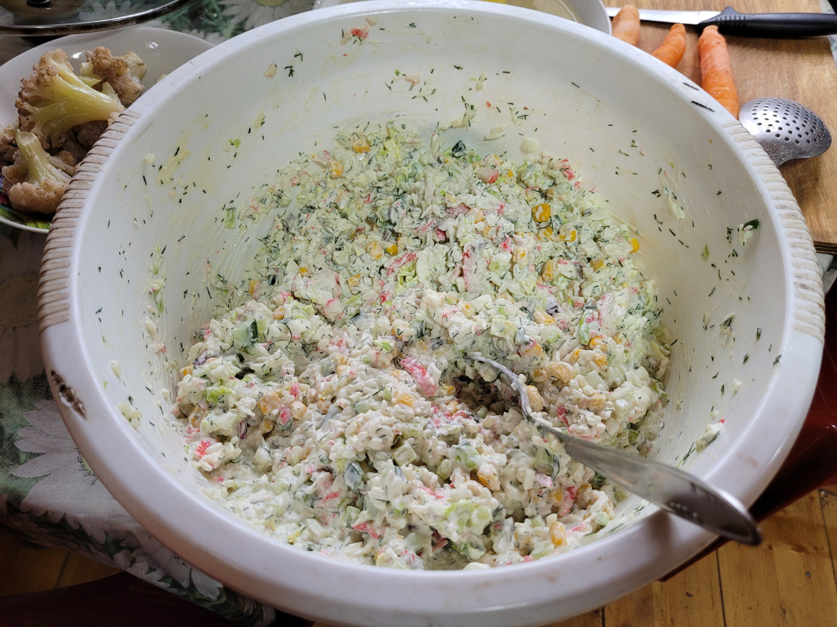 Крабовый салат.