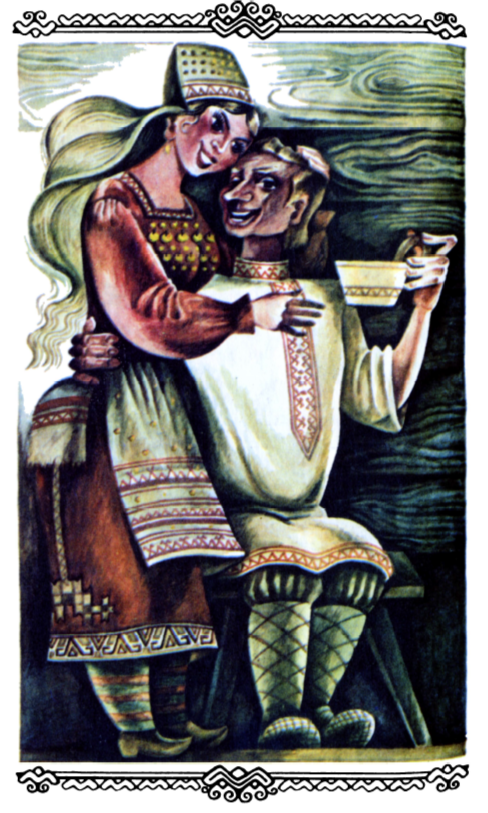 Иллюстрация из книги "Мордовские народные сказки. 1985 г."