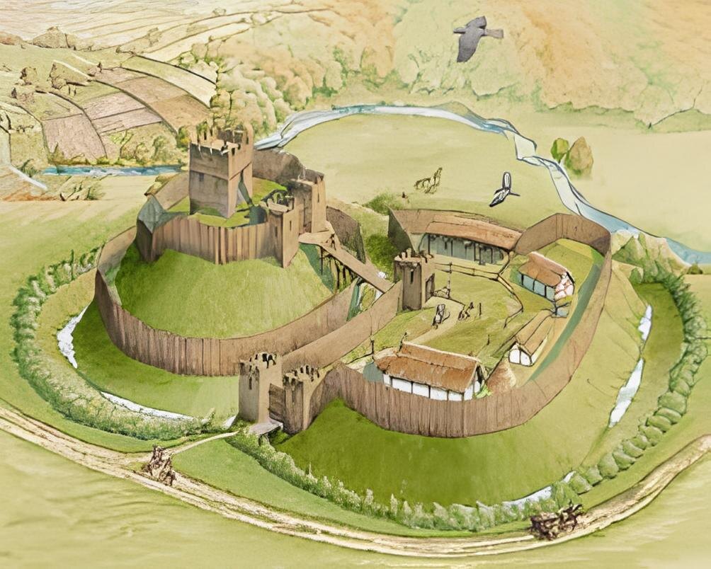 Деревянные замки X-XI века - быстро, дёшево, но уязвимо к огню