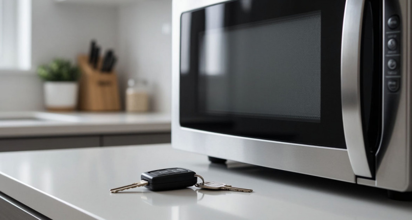    Зачем автовладельцы, приходя домой, кладут ключи от автомобиля в микроволновку
