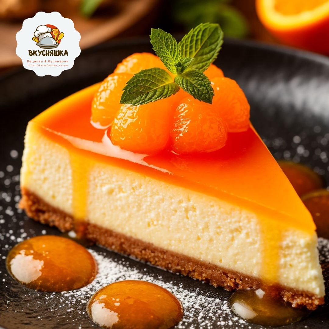 Рецепт приготовления творожного чизкейка с мандариновым желе