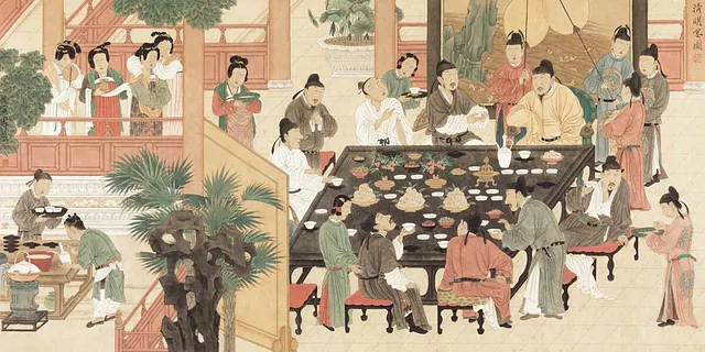 Пышные китайские чайные пиршества проникли в Японию во времена династии Сун.