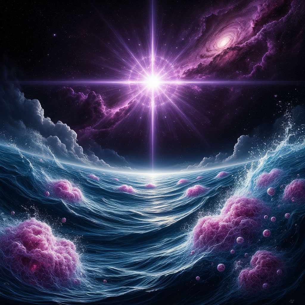 Иллюстрация "Космический Триггер Жизни" создана сетью Шедеврум