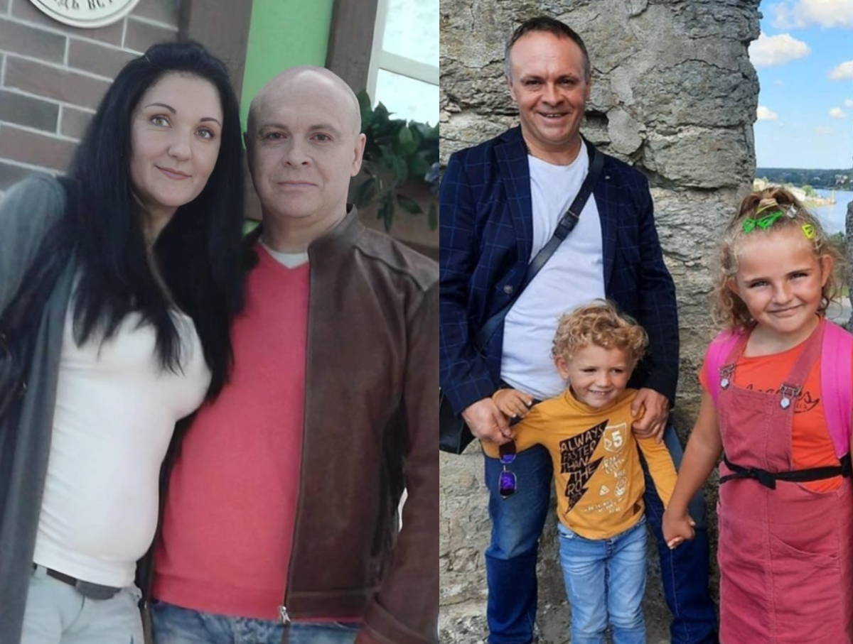 Сергей с третьей женой и детьми