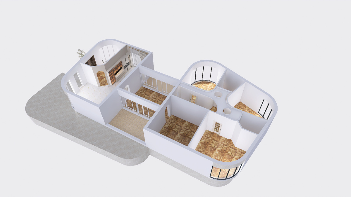 Проект дом. Общий вид планировки 1 этаж