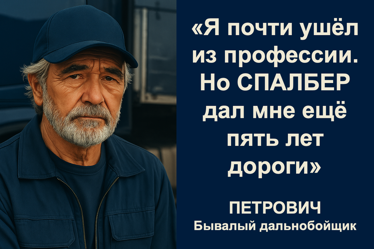 Бывалый дальнобойщик Петрович. О себе и профессии. Фото СПАЛБЕР.