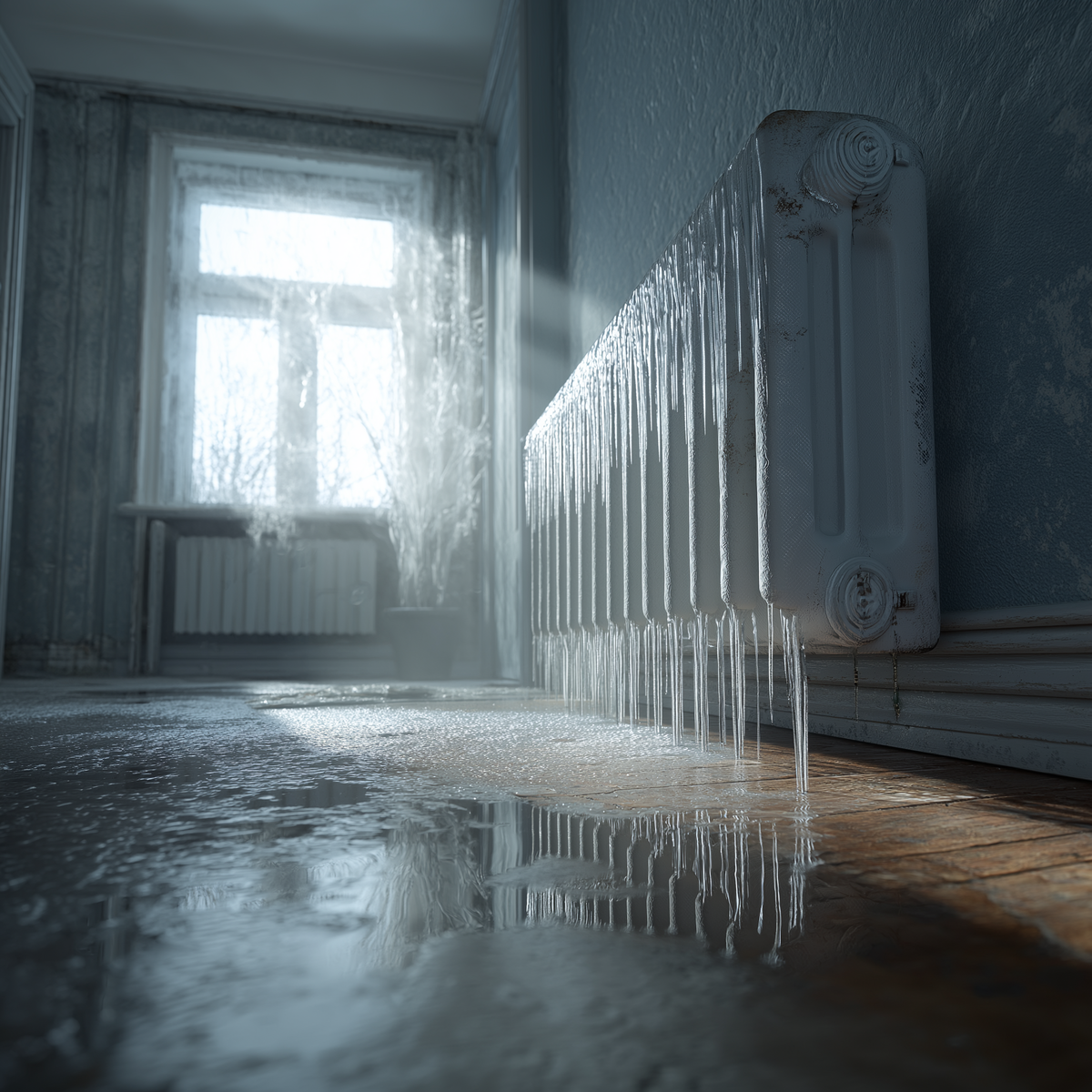 Потекли батареи из-за мороза