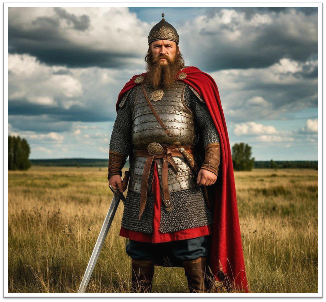 Русский воин, генерация Шедеврум, 2025, ©МОД «Исток Руси»