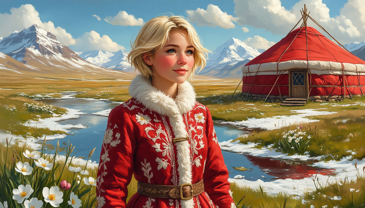 Ургульки в степи уже зацвели... Изображение от ИИ Шедеврум