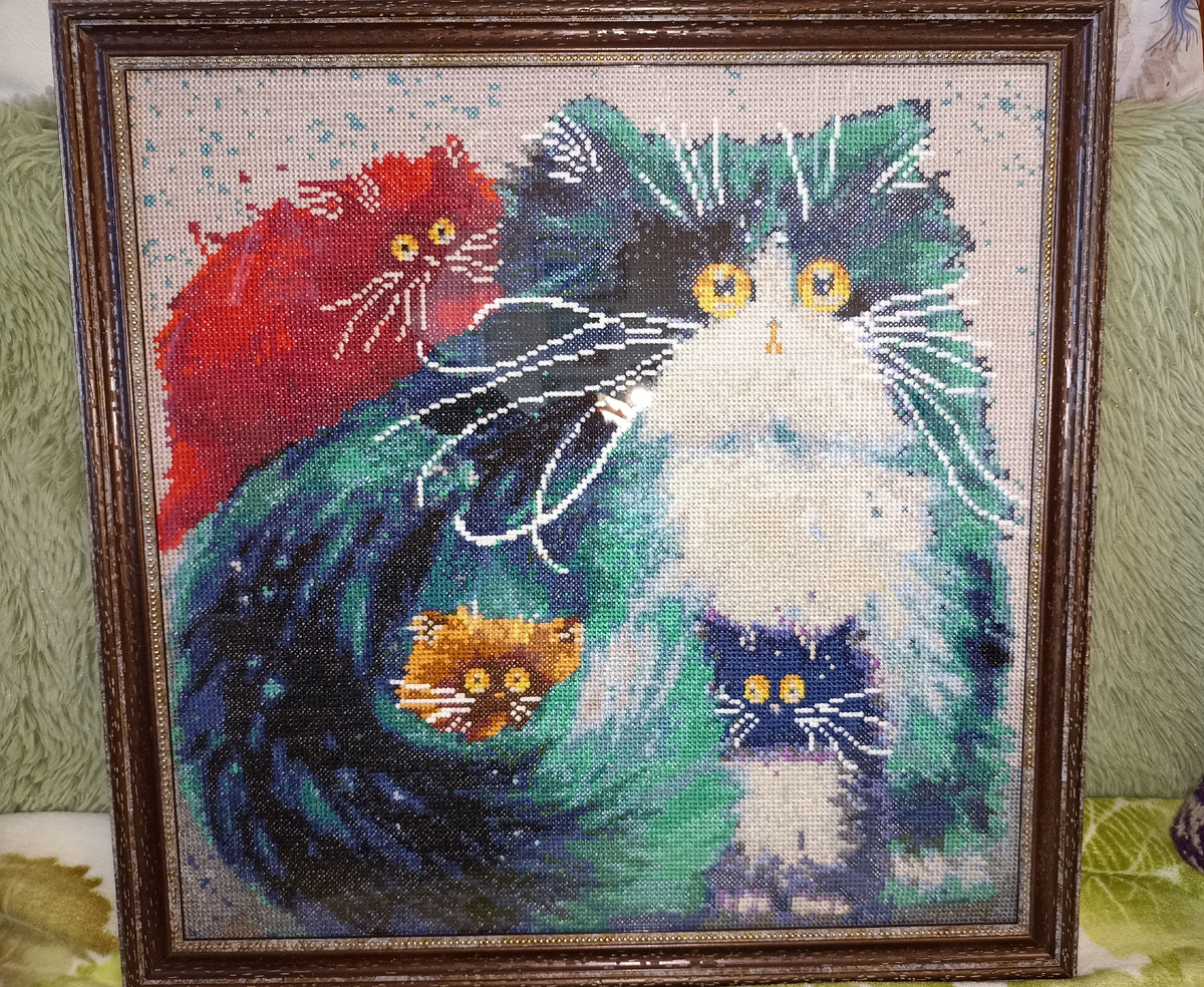Моя вышивка Коты