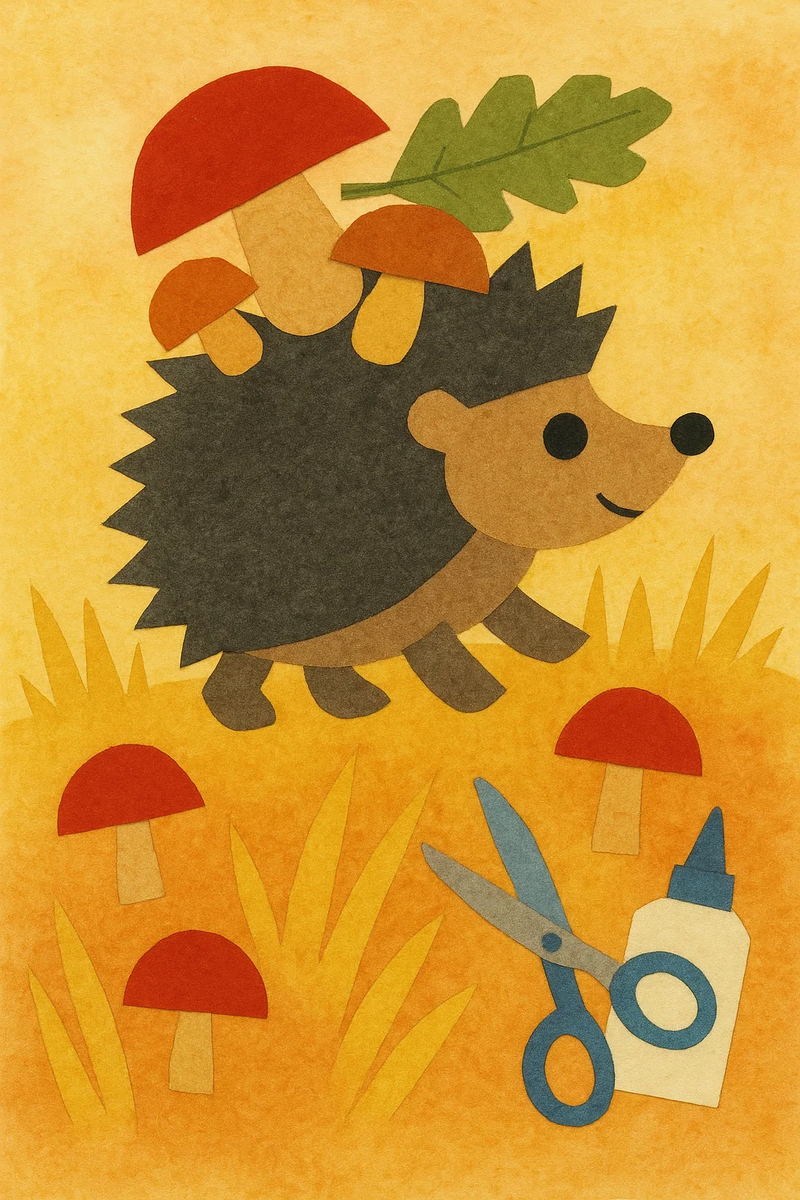 Изображение из серии “Осенние аппликации” подготовлено автором канала “Арт-мастерская ИИ” при помощи нейросети.