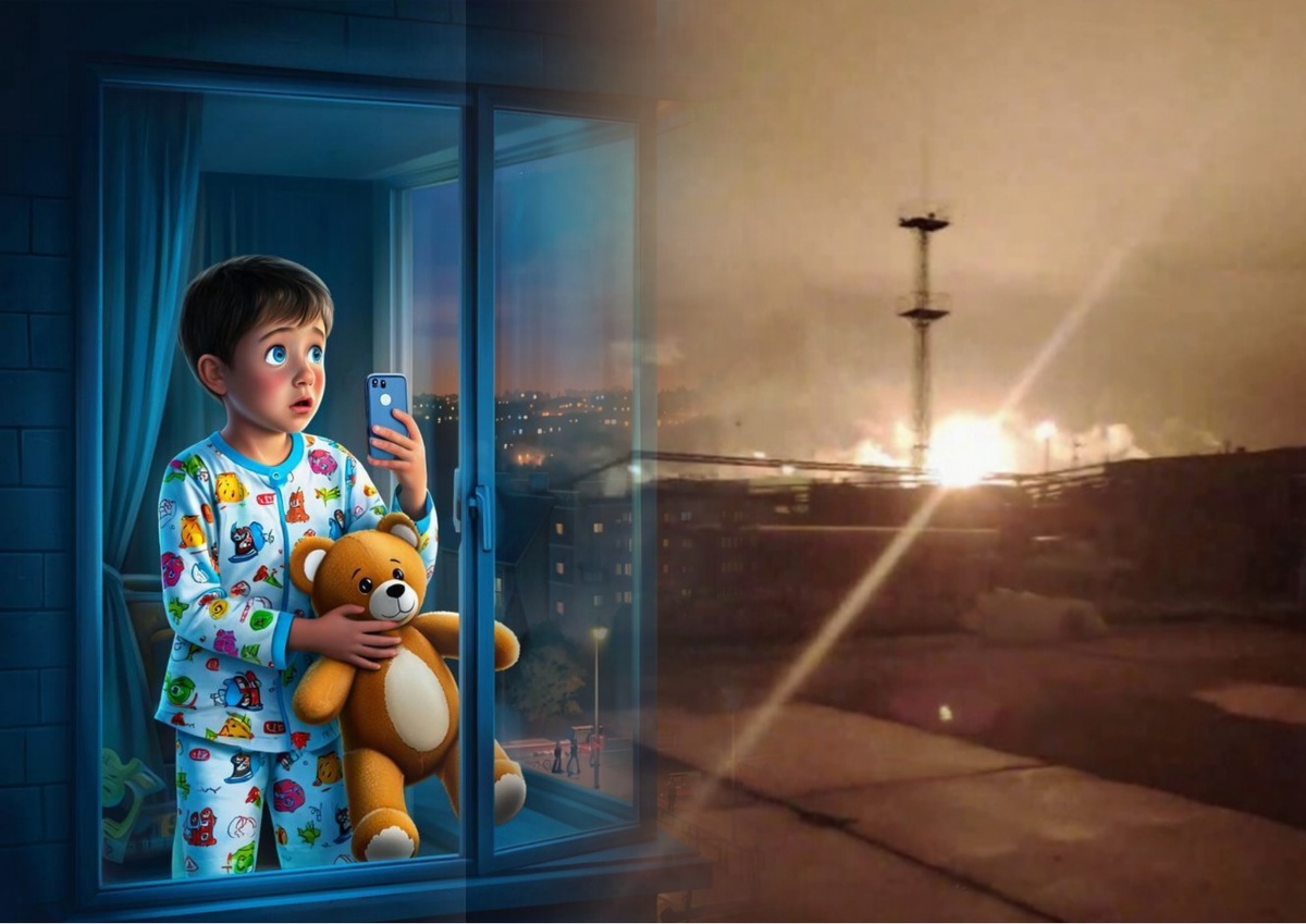 Сгененрировано ИИ, стоп-кадр видео очевидца.