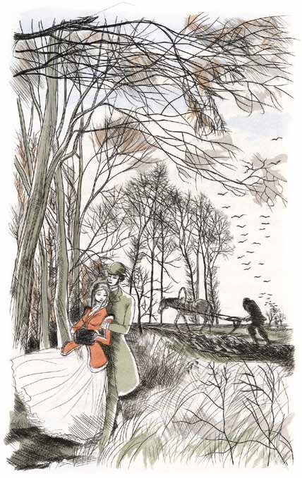 Иллюстрации французского художника Гастона Барре к роману "Семейное счастье". 1952 год. Фото из открытых источников