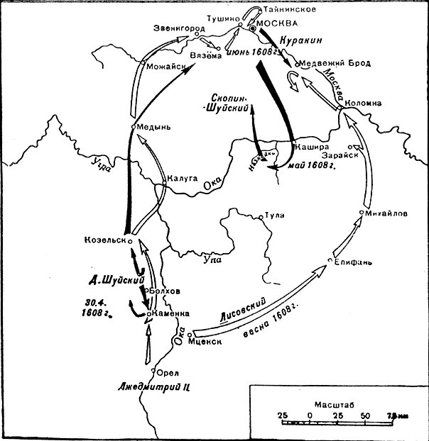 Поход Лжедмитрия II на Москву.