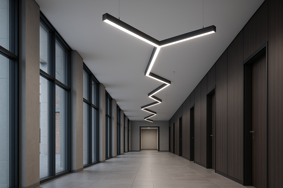 Световая конструкция произвольной формы на базе профильной системы Armator Ray 5070