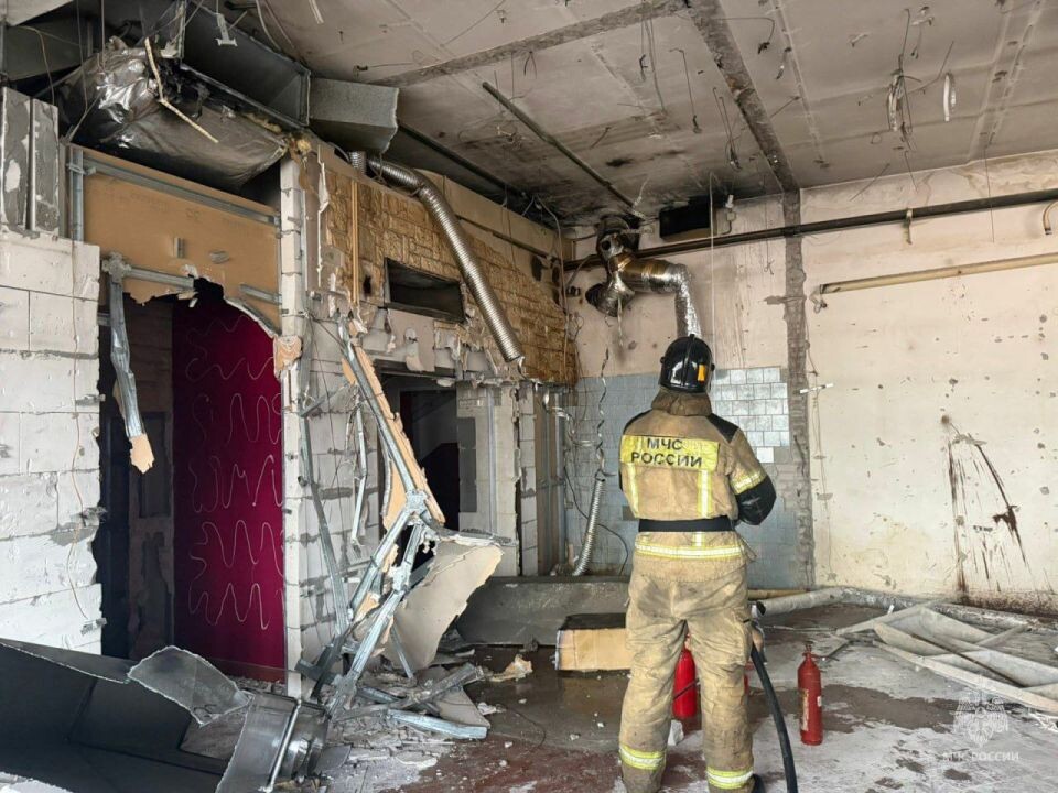    Пожар в здании на Красноармейском, 36. Источник: ГУ МЧС России по Алтайскому краю