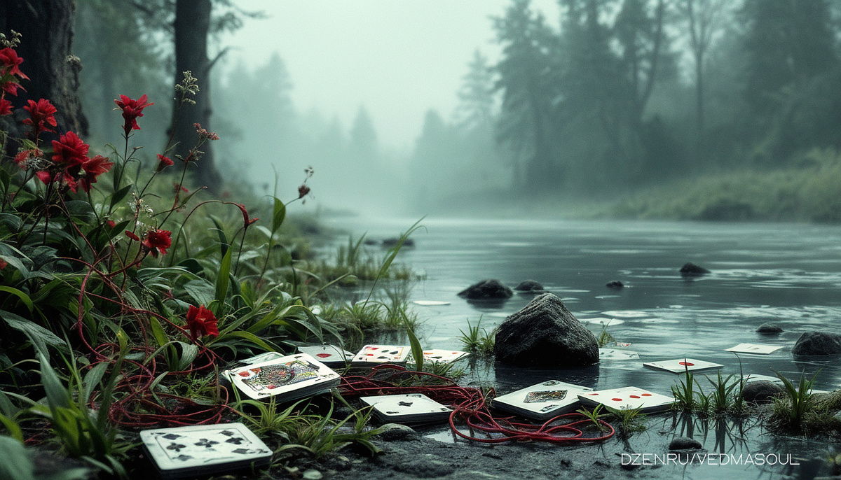 Авторское изображение @vedmasoul. Cгенерировано ИИ. Подклад, чистка от порчи, ритуал
