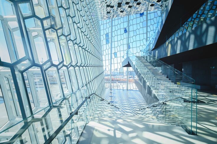 Концертный зал Харпа. Вид изнутри