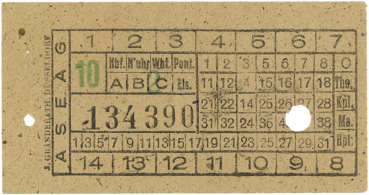 Ахенский трамвайный и энергетический центр (ASEAG). 10 рейхспфеннигов