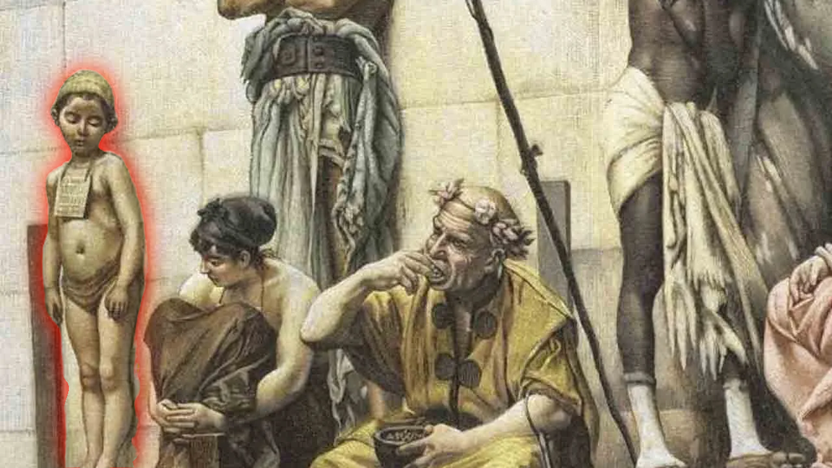 Фрагмент картины «Рынок рабов» Гюстава Буланже