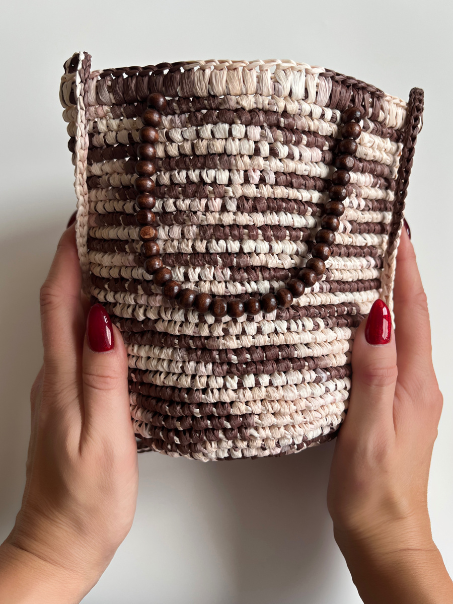 Сумка крючком из рафии