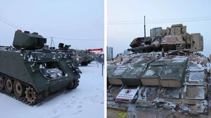 В Якутске открыли выставку трофейной техники с фронта СВО. Фото © Telegram / Айсен Николаев, Глава Республики Саха (Якутия). Официальный канал.