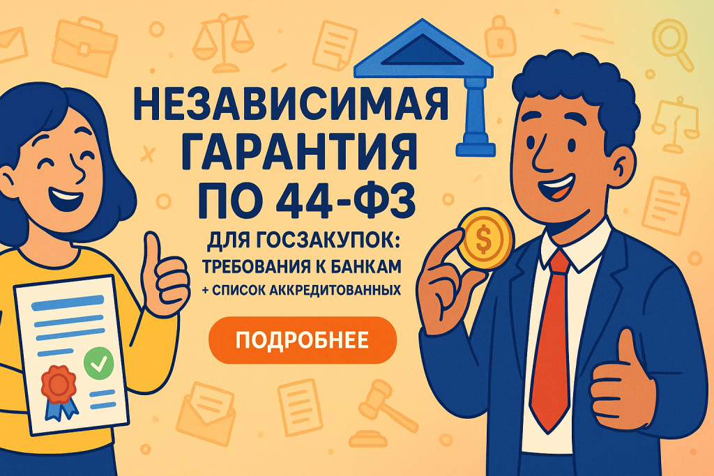    Независимая гарантия по 44-ФЗ для госзакупок: требования к банкам + список аккредитованных