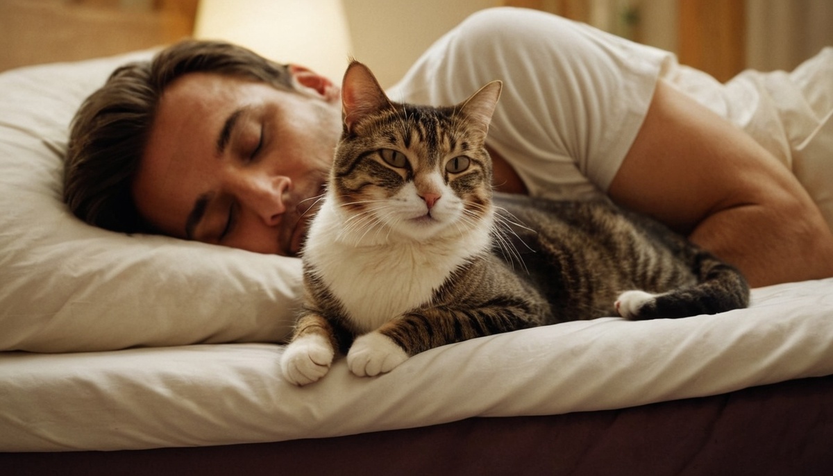 Кот спит со мной каждую ночь