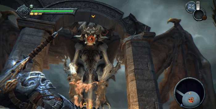 Gif картинка "Мина, факел и крестовый клинок"