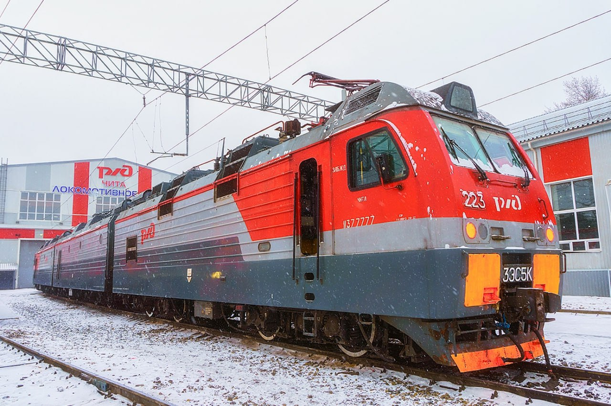 Электровоз 3ЭС5К в СЛД «Чита». Источник: ЛокоТех