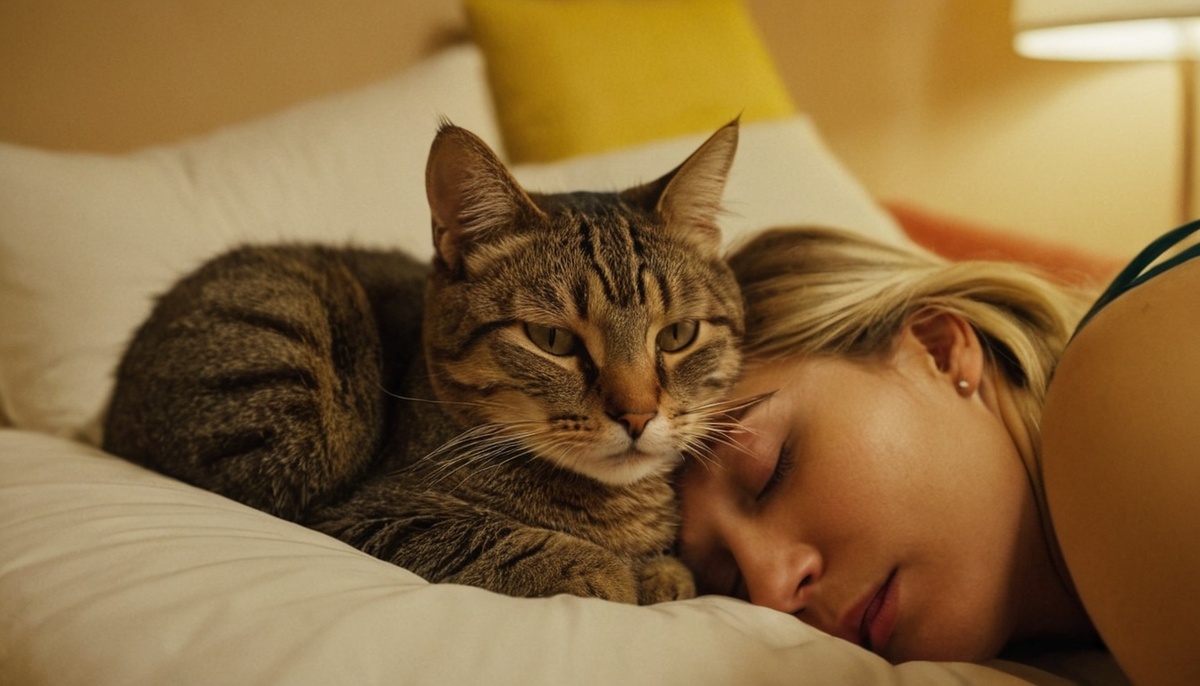 Почему кошка спит на голове хозяина?