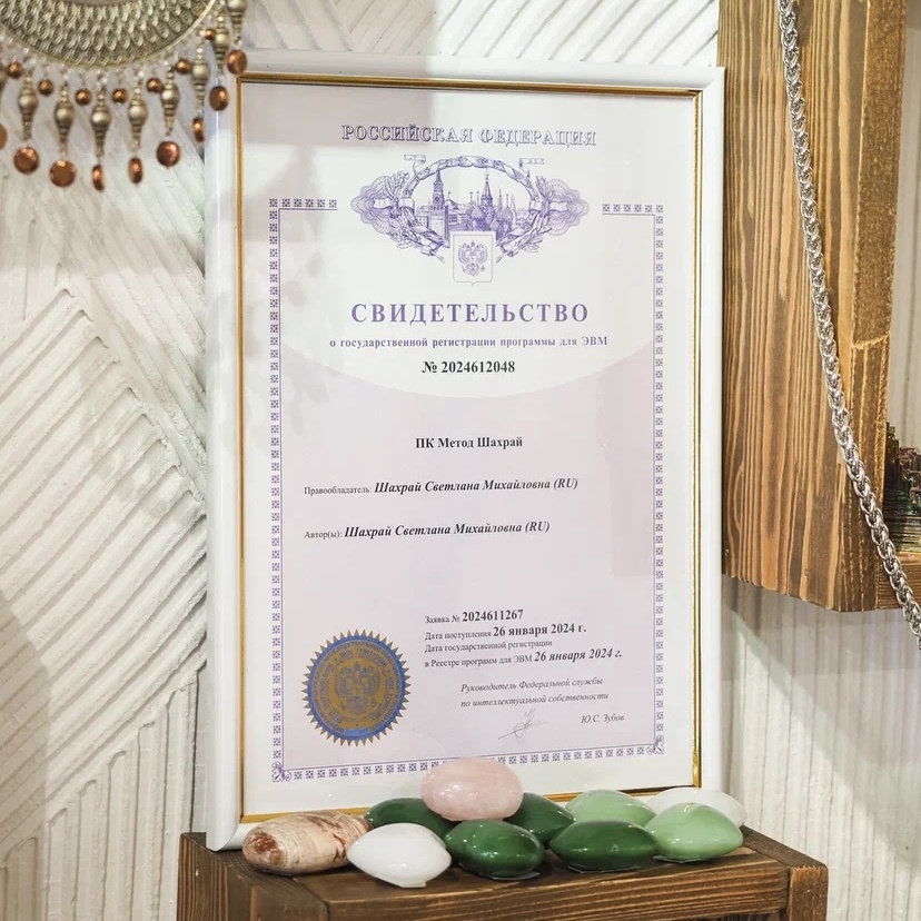 Метод Шахрай, Свидетельство №2024612048 от 24.21.2024 г.