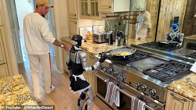 Вирусный ролик демонстрирует, как человекоподобный робот пытается приготовить жаркое, что приводит к катастрофическим последствиям. 