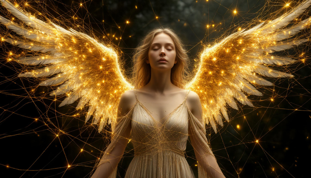 Энергетические оковы: крылатая душа, опутанная паутиной долгов. Каждая нить обязательства вытягивает из неё золотые искры жизненной силы, оставляя лишь бледный силуэт. Крылья, превращающиеся в пыль, не достигнув неба.