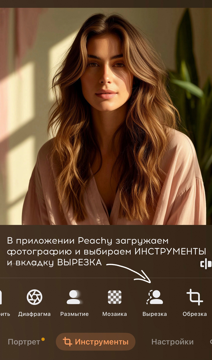 Некоторые возможности Peachy: редактирование тела. Можно изменять форму, стройнить и моделировать любую область тела одним касанием.