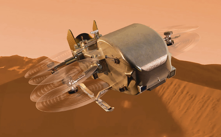 Квадрокоптер Dragonfly в представлении инженеров NASA.