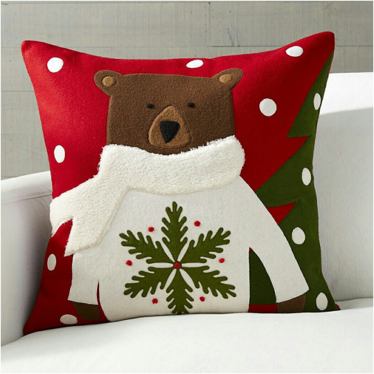 Декоративная подушка «Новогодний медведь»
