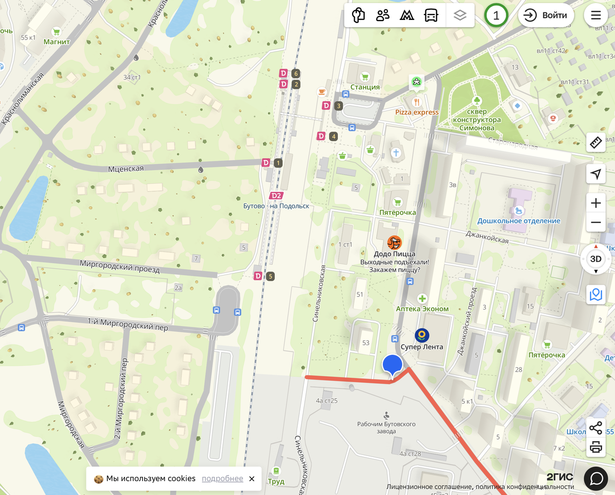 Карта с меткой Экоточки № 682