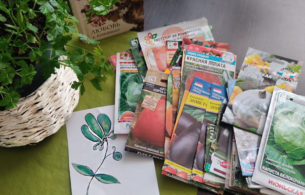 семена, оставшиеся после прошлого сезоа