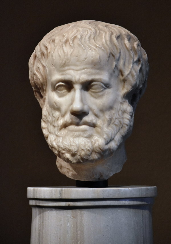 «Голова Аристотеля», мраморная римская копия сер. I в. н. э. с греческого оригинала ок. 320 г. до н. э.. Вена, Музей истории искусств 