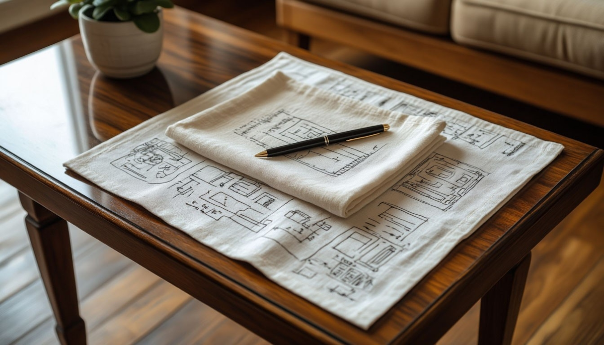 Задняя сторона салфетки